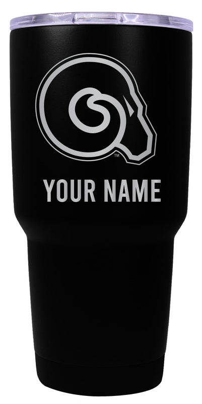 Albany State University Officially Licensed 24 oz Customizable Engraved Insulated Stainless Steel Tumbler Black