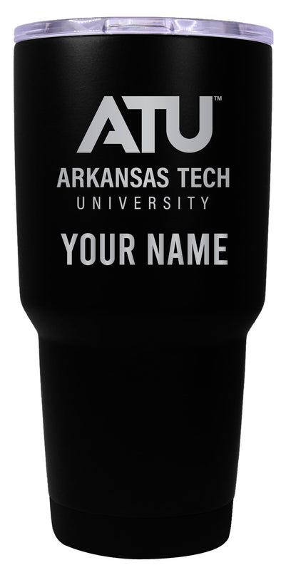 Arkansas Tech University Officially Licensed 24 oz Customizable Engraved Insulated Stainless Steel Tumbler Black