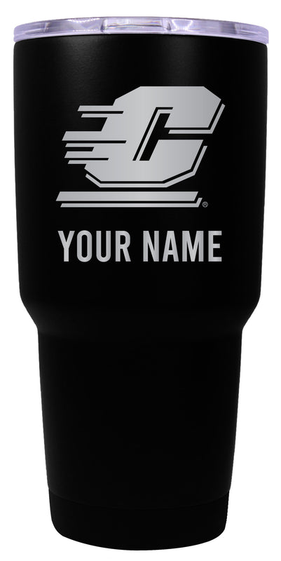 Central Michigan University Officially Licensed 24 oz Customizable Engraved Insulated Stainless Steel Tumbler Black