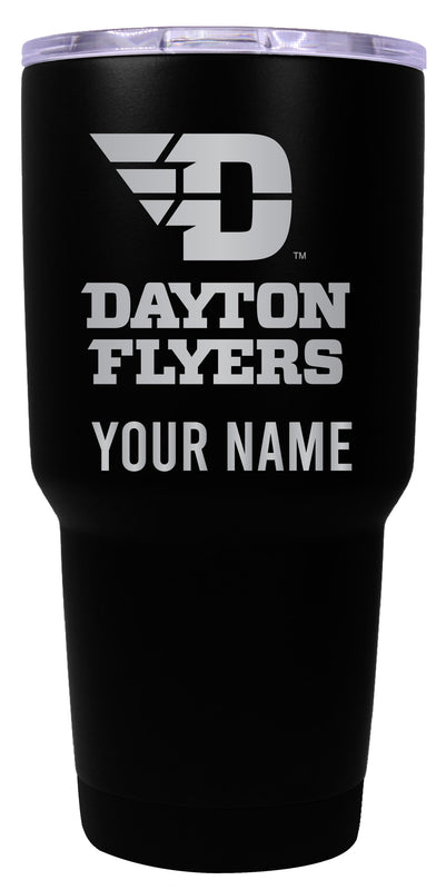 Dayton Flyers Officially Licensed 24 oz Customizable Engraved Insulated Stainless Steel Tumbler Black
