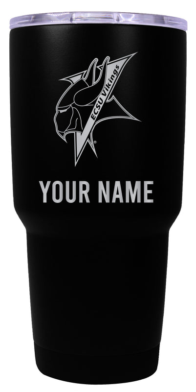 Elizabeth City State University Officially Licensed 24 oz Customizable Engraved Insulated Stainless Steel Tumbler Black