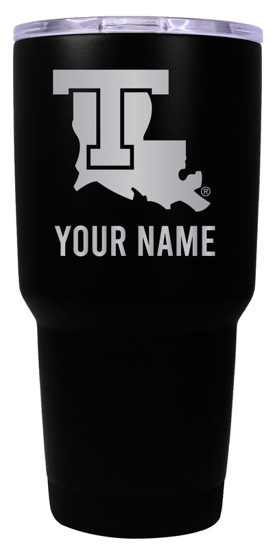 Louisiana Tech Bulldogs Officially Licensed 24 oz Customizable Engraved Insulated Stainless Steel Tumbler Black