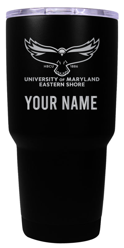 Maryland Eastern Shore Officially Licensed 24 oz Customizable Engraved Insulated Stainless Steel Tumbler Black