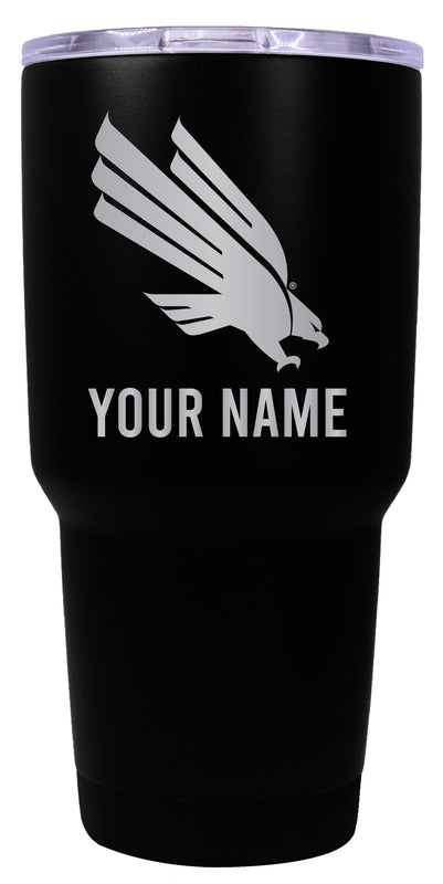 North Texas Officially Licensed 24 oz Customizable Engraved Insulated Stainless Steel Tumbler Black