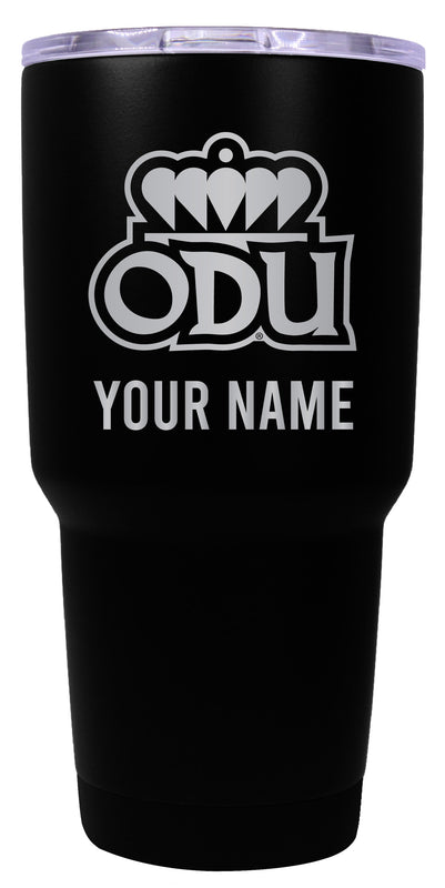Old Dominion Monarchs Officially Licensed 24 oz Customizable Engraved Insulated Stainless Steel Tumbler Black
