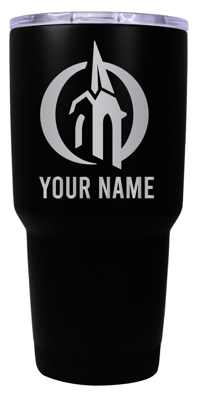 Otterbein University Officially Licensed 24 oz Customizable Engraved Insulated Stainless Steel Tumbler Black