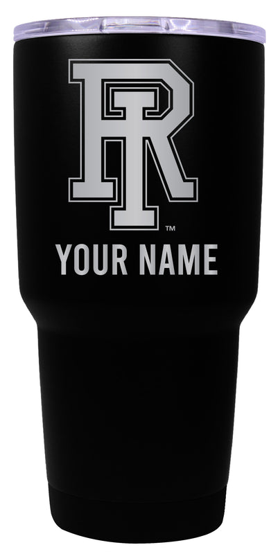 Rhode Island University Officially Licensed 24 oz Customizable Engraved Insulated Stainless Steel Tumbler Black
