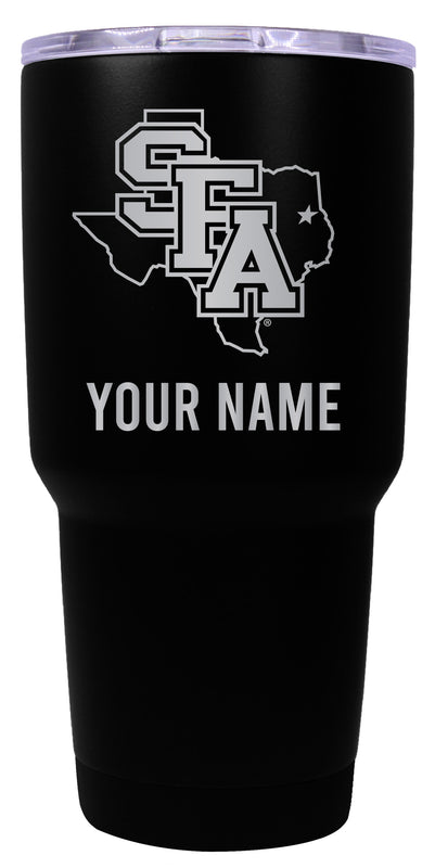 Stephen F. Austin State University Officially Licensed 24 oz Customizable Engraved Insulated Stainless Steel Tumbler Black