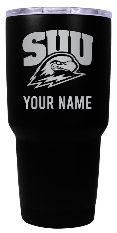 Southern Utah University Officially Licensed 24 oz Customizable Engraved Insulated Stainless Steel Tumbler Black