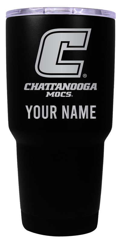 University of Tennessee at Chattanooga Officially Licensed 24 oz Customizable Engraved Insulated Stainless Steel Tumbler Black