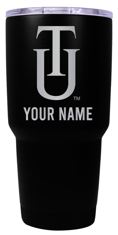 Tuskegee University Officially Licensed 24 oz Customizable Engraved Insulated Stainless Steel Tumbler Black