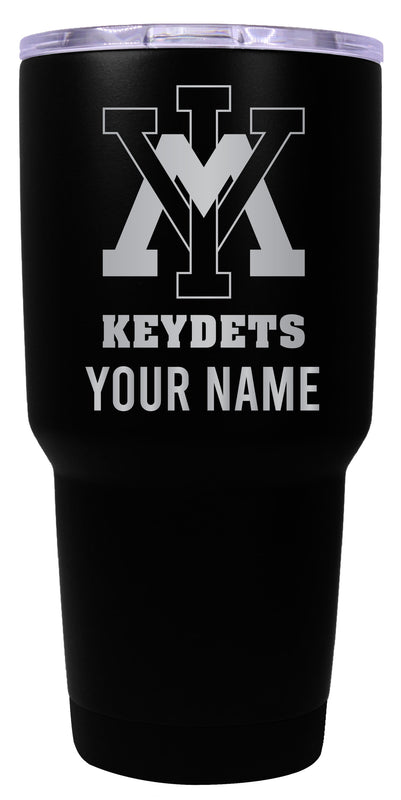 VMI Keydets Officially Licensed 24 oz Customizable Engraved Insulated Stainless Steel Tumbler Black