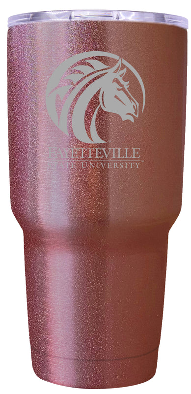 Fayetteville State University Premium Laser Engraved Tumbler - 24oz Stainless Steel Insulated Mug Rose Gold