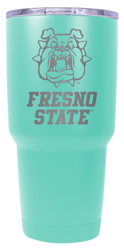 Fresno State Bulldogs 24 oz Engraved Insulated Stainless Steel Tumbler Seafoam Officially Licensed 2-Pack