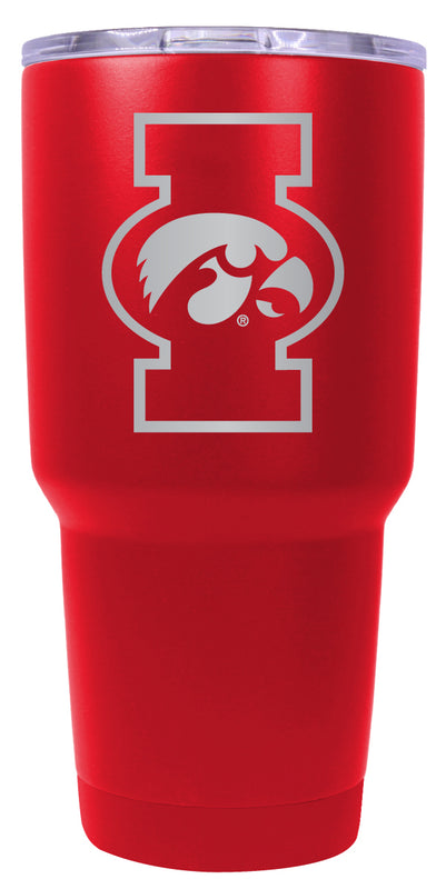 Iowa Hawkeyes 24 oz Engraved Insulated Stainless Steel Tumbler Red Officially Licensed 2-Pack