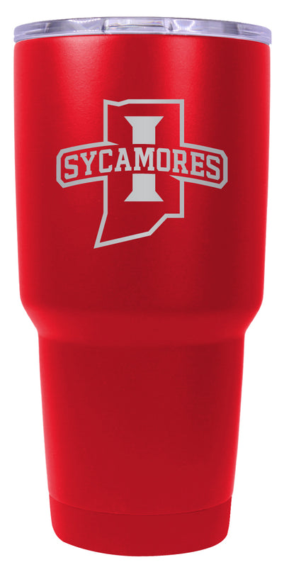 Indiana State University 24 oz Engraved Insulated Stainless Steel Tumbler Red Officially Licensed 2-Pack
