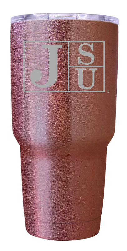Jackson State University Premium Laser Engraved Tumbler - 24oz Stainless Steel Insulated Mug Rose Gold