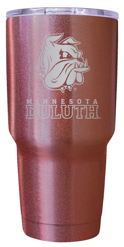Minnesota Duluth Bulldogs 24 oz Engraved Insulated Stainless Steel Tumbler Rose Gold Officially Licensed Single