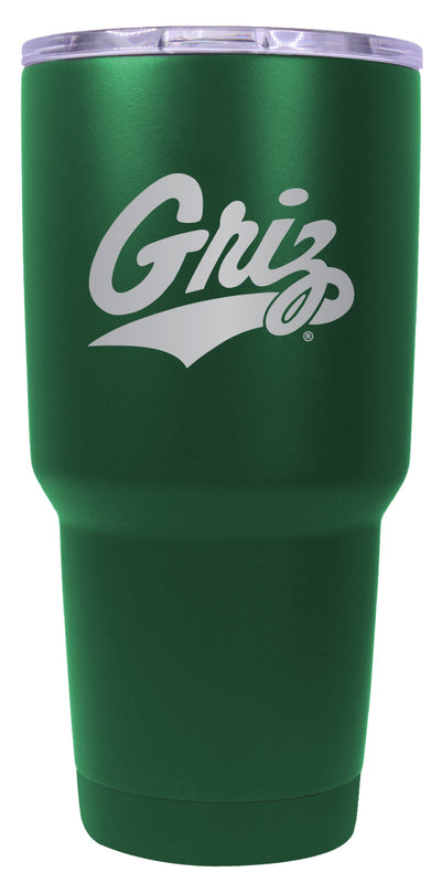 Montana University 24 oz Engraved Insulated Stainless Steel Tumbler Green Officially Licensed Single