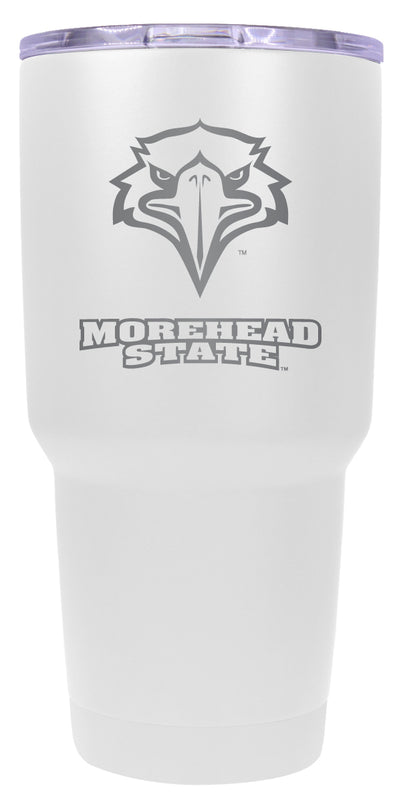 Morehead State University 24 oz Engraved Insulated Stainless Steel Tumbler White Officially Licensed Single