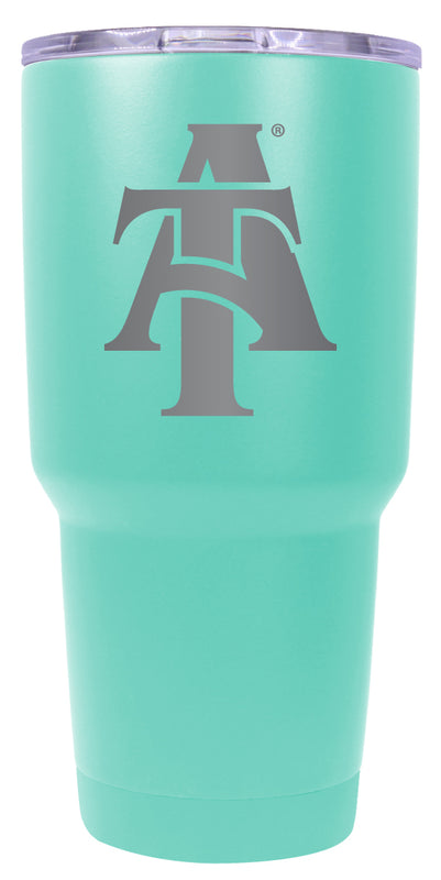 North Carolina A&T State Aggies 24 oz Engraved Insulated Stainless Steel Tumbler Seafoam Officially Licensed Single