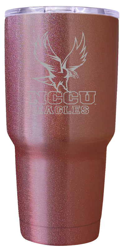 North Carolina Central Eagles Premium Laser Engraved Tumbler - 24oz Stainless Steel Insulated Mug Rose Gold