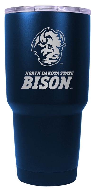 North Dakota State Bison 24 oz Engraved Insulated Stainless Steel Tumbler Navy Officially Licensed Single
