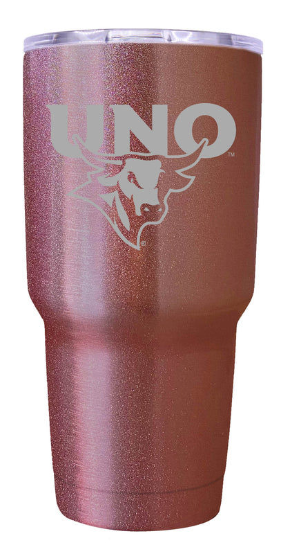 Nebraska at Omaha Premium Laser Engraved Tumbler - 24oz Stainless Steel Insulated Mug Rose Gold