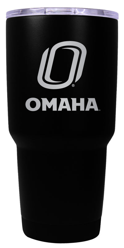 Nebraska at Omaha 24 oz Engraved Insulated Stainless Steel Tumbler Black Officially Licensed Single