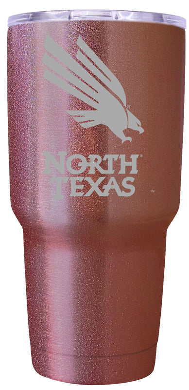 North Texas Premium Laser Engraved Tumbler - 24oz Stainless Steel Insulated Mug Rose Gold