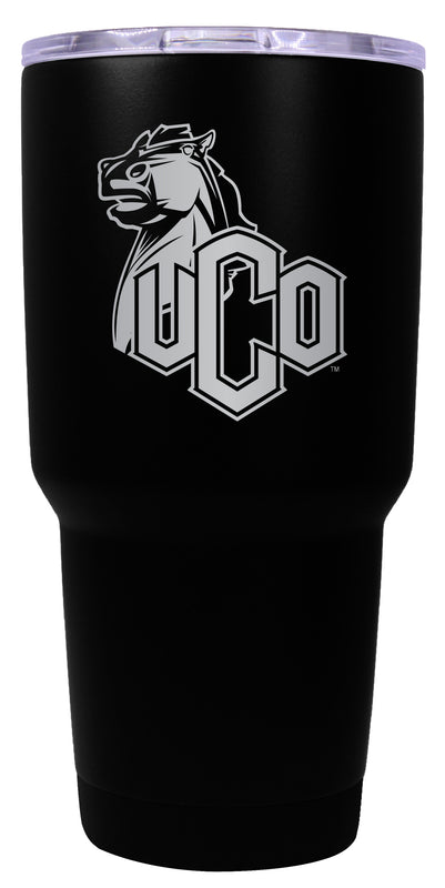 University of Central Oklahoma Bronchos 24 oz Engraved Insulated Stainless Steel Tumbler Black Officially Licensed Single