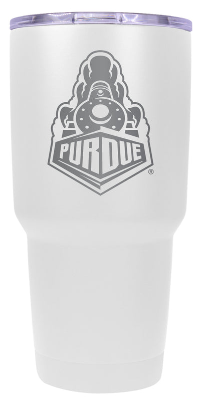 Purdue Boilermakers 24 oz Engraved Insulated Stainless Steel Tumbler White Officially Licensed 2-Pack