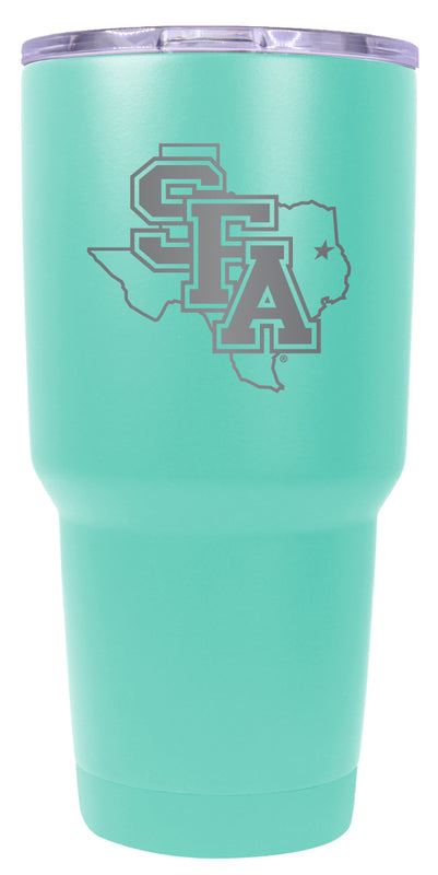 Stephen F. Austin State University 24 oz Engraved Insulated Stainless Steel Tumbler Seafoam Officially Licensed Single