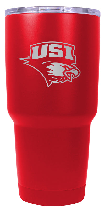University of Southern Indiana 24 oz Engraved Insulated Stainless Steel Tumbler Red Officially Licensed Single