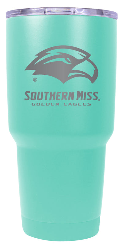 Southern Mississippi Golden Eagles 24 oz Engraved Insulated Stainless Steel Tumbler Seafoam Officially Licensed 2-Pack