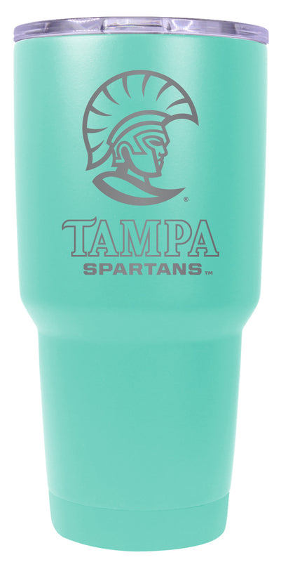 University of Tampa Spartans 24 oz Engraved Insulated Stainless Steel Tumbler Seafoam Officially Licensed Single