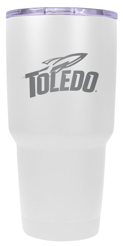 Toledo Rockets 24 oz Engraved Insulated Stainless Steel Tumbler White Officially Licensed 2-Pack