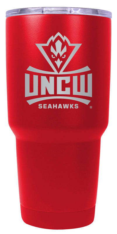 North Carolina Wilmington Seahawks 24 oz Engraved Insulated Stainless Steel Tumbler Red Officially Licensed 2-Pack