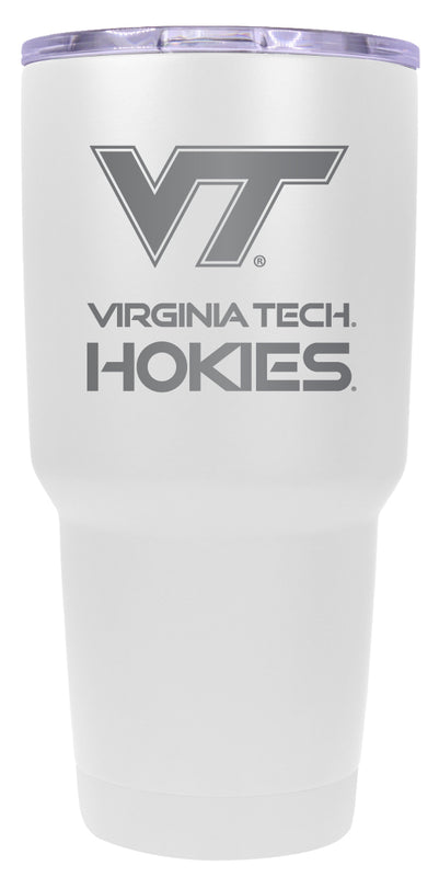 Virginia Tech Hokies 24 oz Engraved Insulated Stainless Steel Tumbler White Officially Licensed 2-Pack