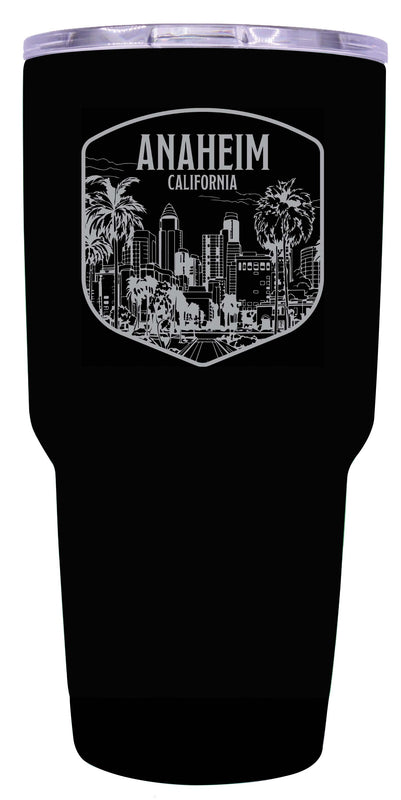 Anaheim California Souvenir 24 oz Engraved Insulated Stainless Steel Tumbler Black Single Unit