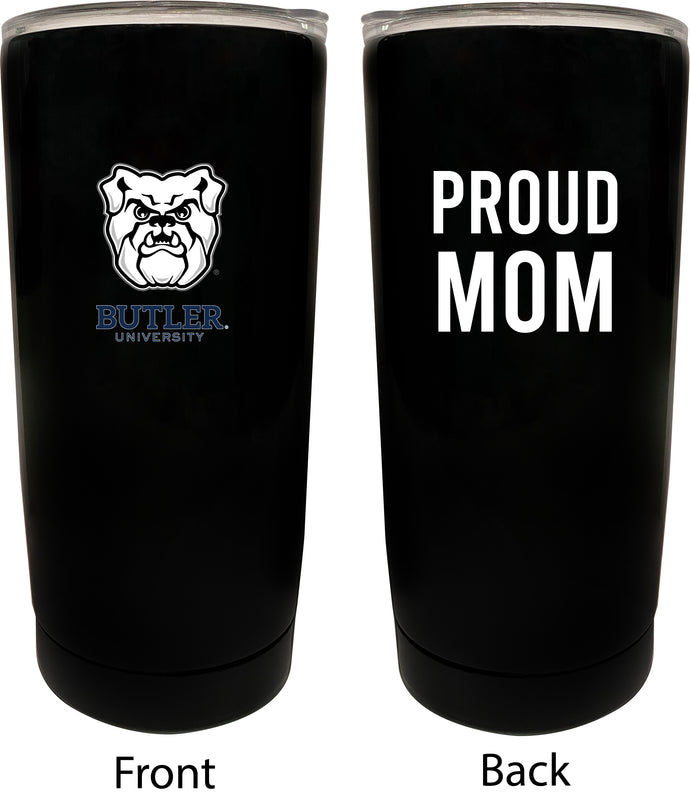 Butler Bulldogs NCAA Insulated Tumbler - 16oz Stainless Steel Travel Mug Proud Mom Design Black
