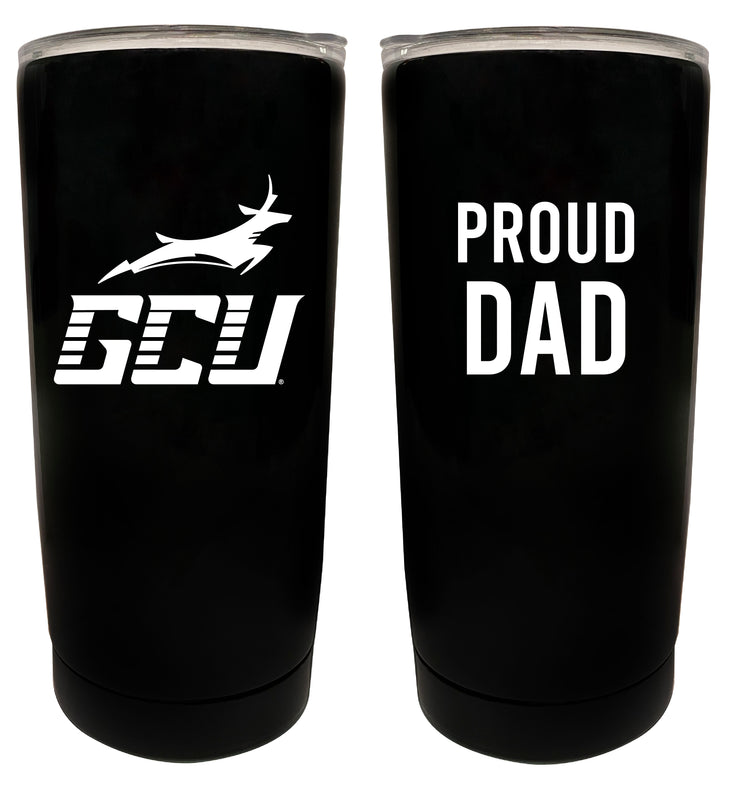 Grand Canyon University Lopes NCAA Insulated Tumbler - 16oz Stainless Steel Travel Mug Proud Dad Design Black