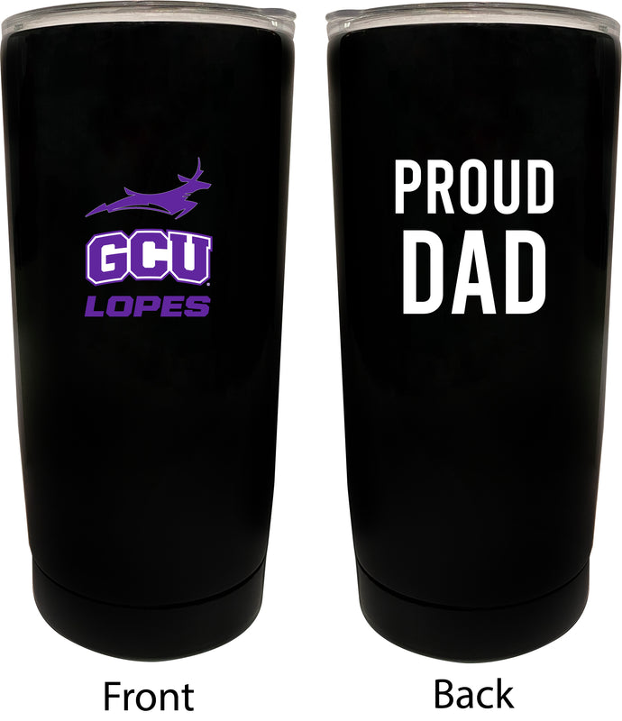 Grand Canyon University Lopes NCAA Insulated Tumbler - 16oz Stainless Steel Travel Mug Proud Dad Design Black