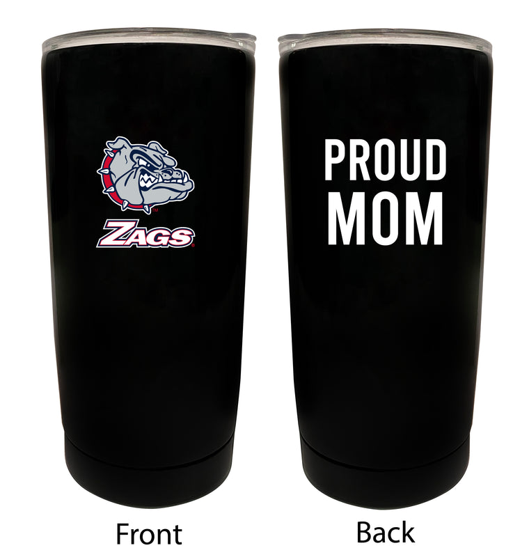 Gonzaga Bulldogs NCAA Insulated Tumbler - 16oz Stainless Steel Travel Mug Proud Mom Design Black