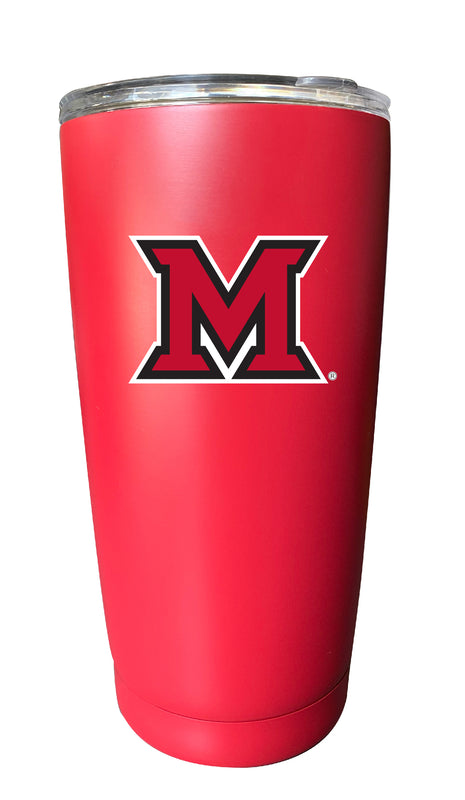 Miami University of Ohio NCAA Insulated Tumbler - 16oz Stainless Steel Travel Mug Red