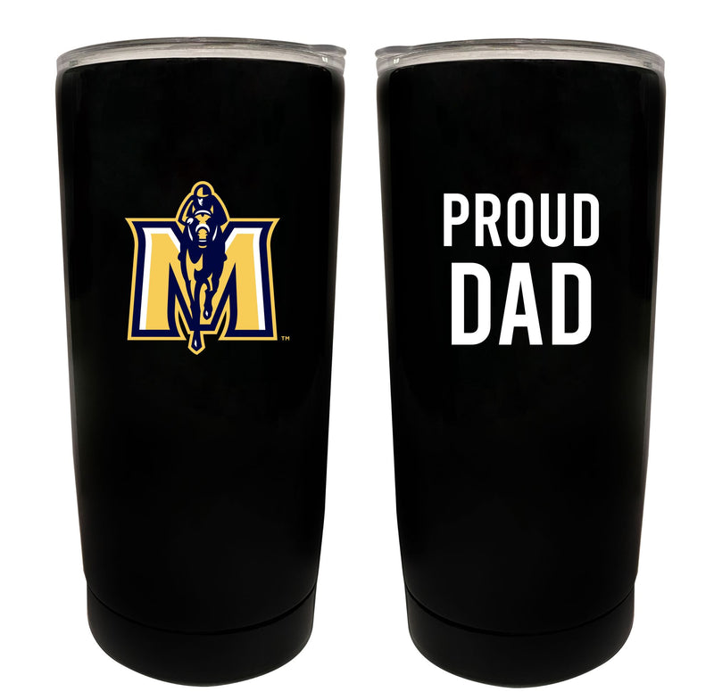 Murray State University NCAA Insulated Tumbler - 16oz Stainless Steel Travel Mug Proud Dad Design Black