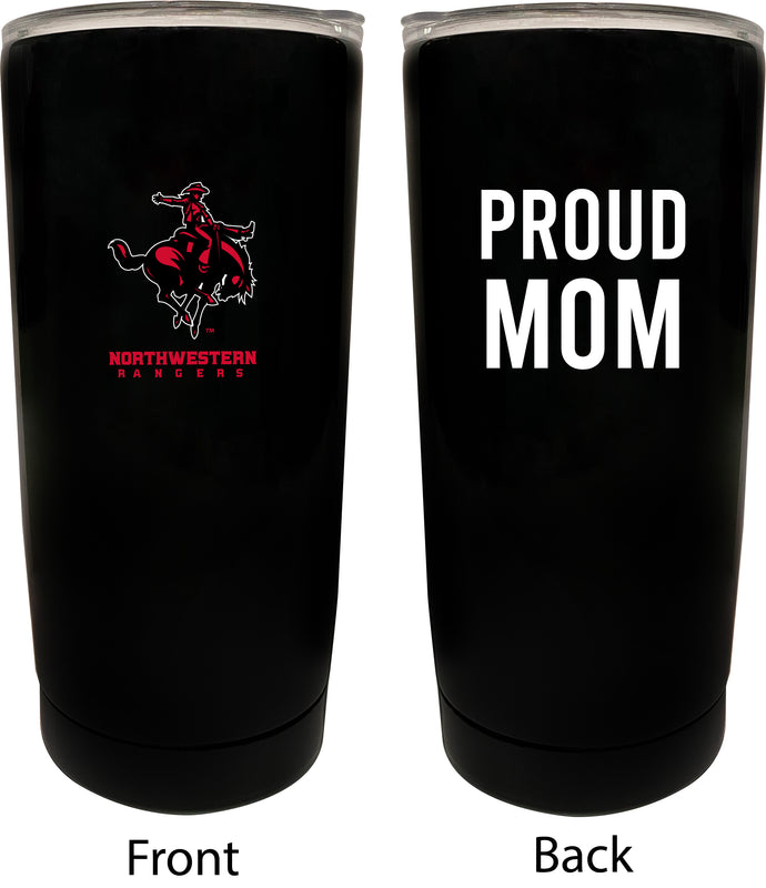 Northwestern Oklahoma State University NCAA Insulated Tumbler - 16oz Stainless Steel Travel Mug Proud Mom Design Black