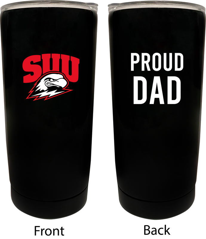 Southern Utah University NCAA Insulated Tumbler - 16oz Stainless Steel Travel Mug Proud Dad Design Black