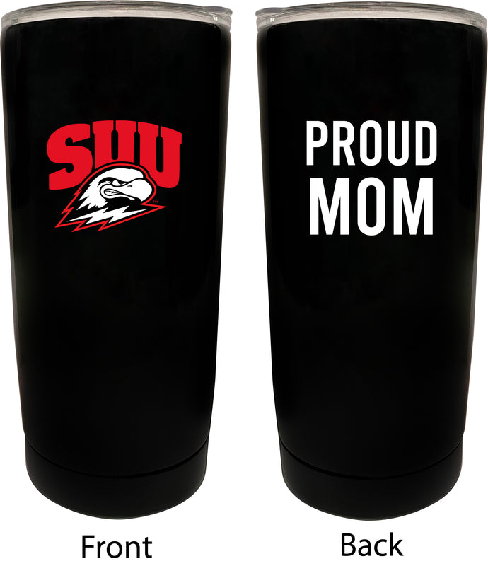 Southern Utah University NCAA Insulated Tumbler - 16oz Stainless Steel Travel Mug Proud Mom Design Black
