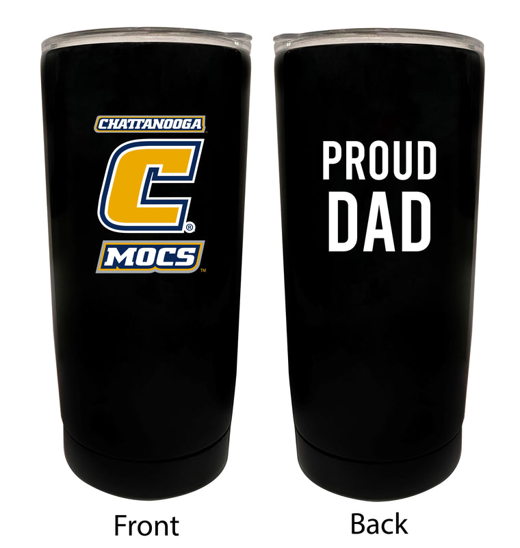 University of Tennessee at Chattanooga NCAA Insulated Tumbler - 16oz Stainless Steel Travel Mug Proud Dad Design Black